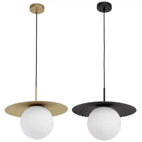 LUCES SALTO LE41780/1 pendant lamp black, gold 1xE27 ball