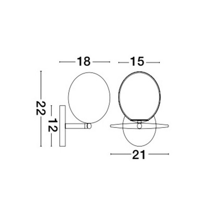 LUCES SORIA LE41784 wall lamp brass white ball E14