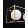 LUCES PLATA LE41788 pendant lamp golden frame + 3 balls E14