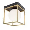 LUCES PLATA LE41789 ceiling lamp black and gold frame + white ball