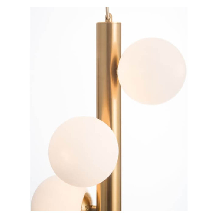 LUCES TIGRE LE41792 złota lampa wisząca + białe kule 5xG9