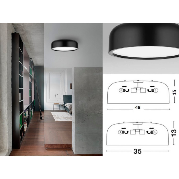 LUCES GUIGUE LE42026 plafon sufitowy 35cm-2xE27, 48cm-3xE27