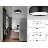 LUCES GUIGUE LE42026 ceiling lamp 35cm-2xE27, 48cm-3xE27