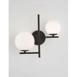 LUCES TURBO LE41802 black wall lamp 2 white G9 balls