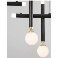 LUCES UNION LE41811 czarna lampa wisząca LED 20W białe kule