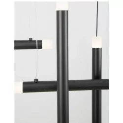 LUCES UNION LE41811 black pendant lamp LED 20W white balls