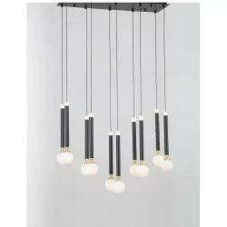 LUCES UNION LE41812 pendant lamp LED 50W black + 10 white balls