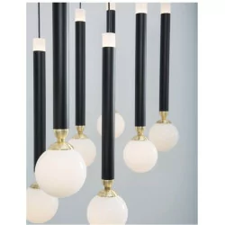 LUCES UNION LE41812 pendant lamp LED 50W black + 10 white balls