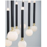 LUCES UNION LE41812 pendant lamp LED 50W black + 10 white balls