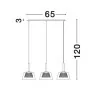 LUCES YOPAL LE41832 lamp chrome pendant 3xG9 + glass