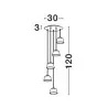 LUCES YOPAL LE41833 lampa wisząca chrom + szkło 5xG9