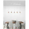 LUCES YUMBO LE41840 pendant lamp chrome + glass + rose gold 5xG9