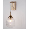 LUCES AHIGAL LE41849 gold wall lamp, glass shade