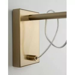 LUCES AHIGAL LE41849 gold wall lamp, glass shade