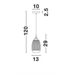 LUCES AHIGAL LE41850 złota lampa wisząca w stylu vintage