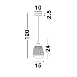 LUCES AHIGAL LE41851 złota lampa wisząca vintage 1xE14