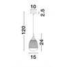 LUCES AHIGAL LE41851 gold vintage pendant lamp 1xE14