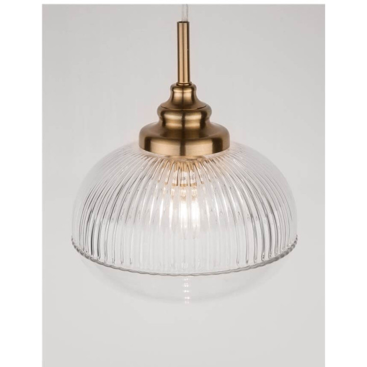 LUCES AHIGAL LE41852 gold hanging vintage style, thick glass 1xE14