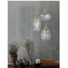 LUCES AHIGAL LE41853 złota wisząca vintage szklane klosze 3xE14