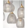 LUCES ALCALA LE41855 hanging lamp vintage 6xE27 gold + glass