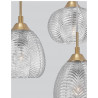 LUCES ALCALA LE41857 hanging lamp vintage 3xE27 gold + glass