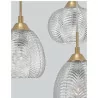 LUCES ALCALA LE41857 hanging lamp vintage 3xE27 gold + glass