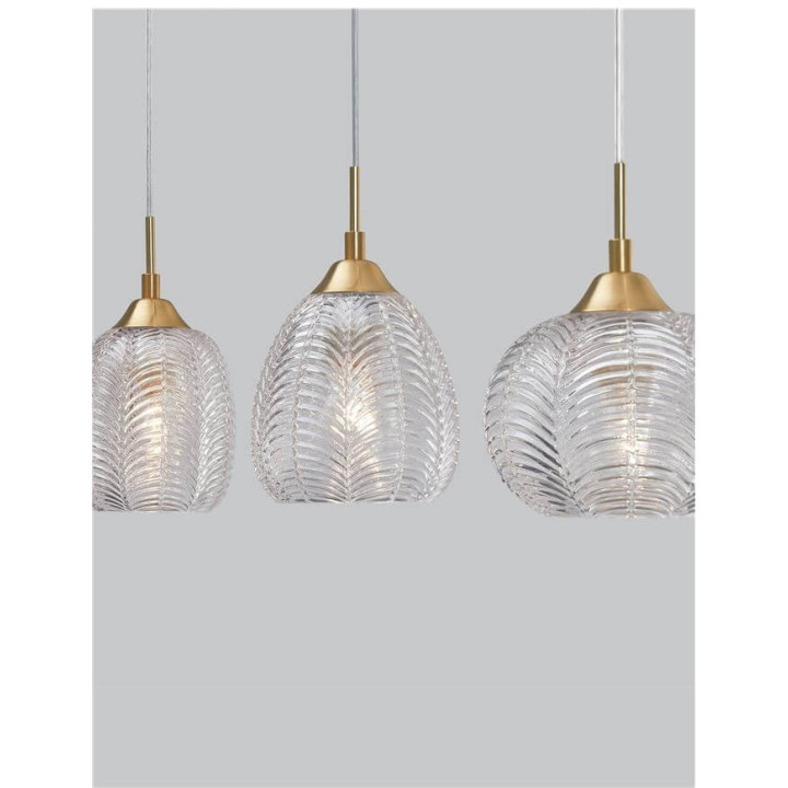 LUCES ALCALA LE41858 pendant lamp gold vintage strip with 3 shades