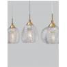LUCES ALCALA LE41858 pendant lamp gold vintage strip with 3 shades