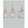 LUCES ALCALA LE41858 lampa wisząca złota listwa vintage 3 klosze