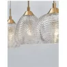 LUCES ALCALA LE41858 lampa wisząca złota listwa vintage 3 klosze