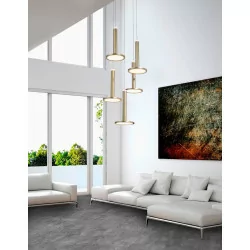 LUCES ESQUEL LE41992 pendant lamp LED 53W brass, warm white 3000K