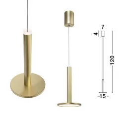 LUCES ESQUEL LE41994 pendant lamp LED 11W brass 3000K