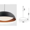 LUCES GIRONA LE42009 pendant lamp LED 40W black and copper 60cm