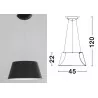 LUCES GRANDE LE42011/2 pendant lamp LED 45cm 33W black, white