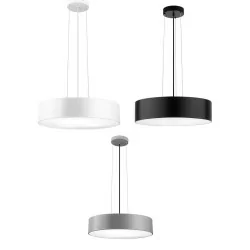 LUCES HERVAS LE42037/8 lampa wisząca 50cm biała, czarna, szara 3xE27