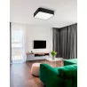 LUCES HUELVA LE42048 kwadratowy plafon E27 biały, czarny