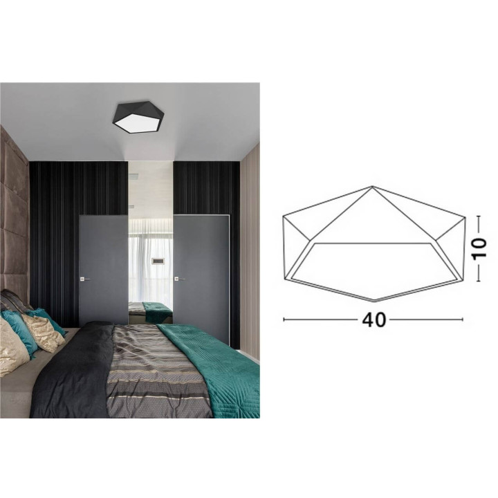 LUCES HUESCA LE42055 ceiling lamp E27 40cm white, black, brown