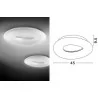 LUCES JARDIN LE42074/5/6 white LED ceiling 45cm + colored base