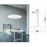 LUCES LIBANO LE42077 pendant lamp 60cm white glass 4xE27