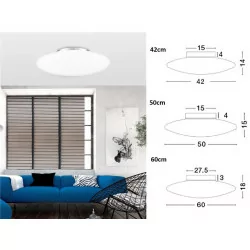LUCES LIBANO LE42078/9 plafon sufitowy białe szkło E27