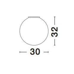 LUCES LLORET LE42086 lampa sufitowa biała szklana kula 30cm