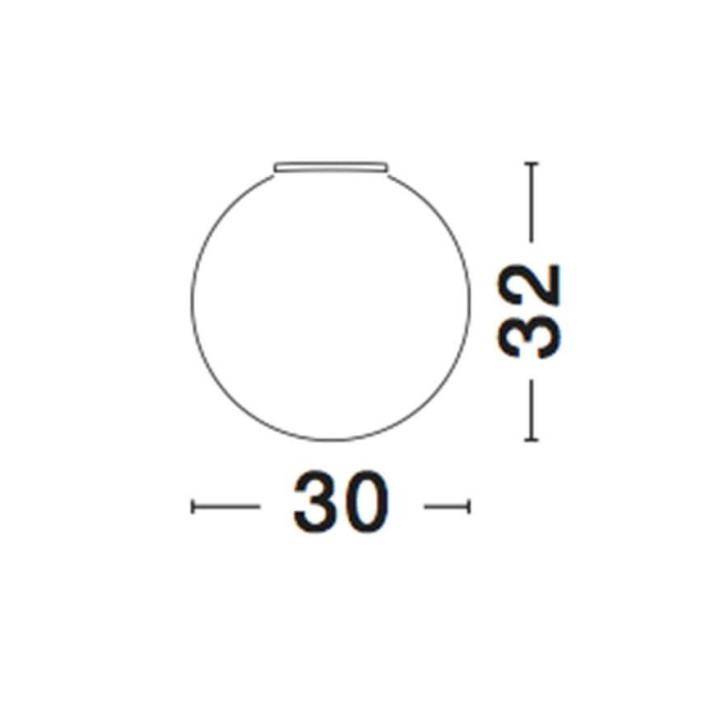 LUCES LLORET LE42086 lampa sufitowa biała szklana kula 30cm
