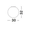 LUCES LLORET LE42086 lampa sufitowa biała szklana kula 30cm