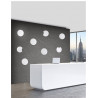 LUCES TERMAS LE42191 white circular LED wall lamp with a recess