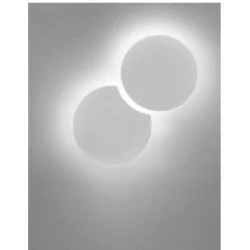 LUCES TERMAS LE42191 white circular LED wall lamp with a recess