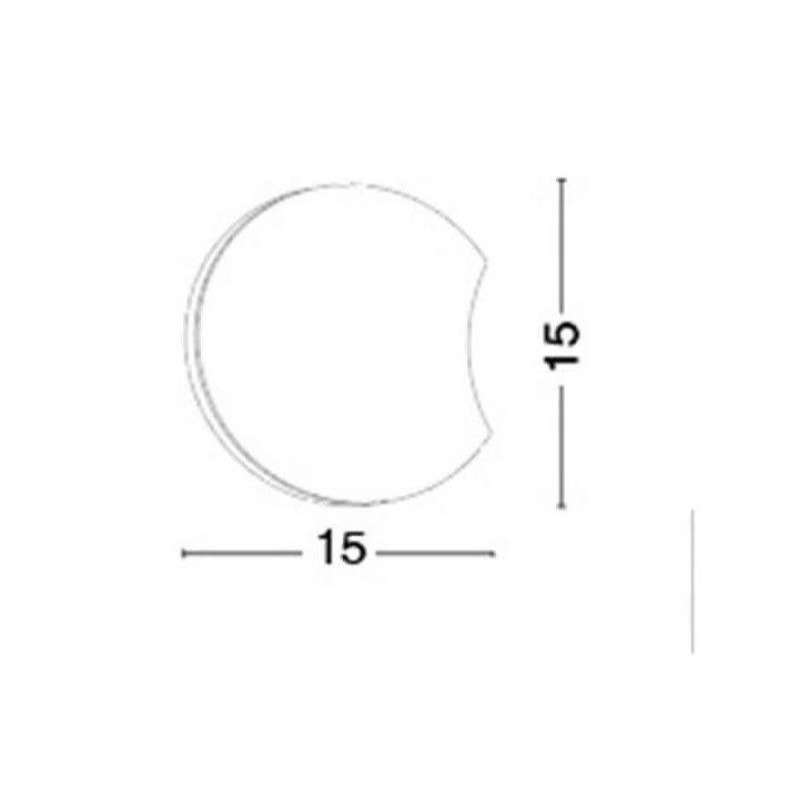 LUCES TERMAS LE42191 white circular LED wall lamp with a recess