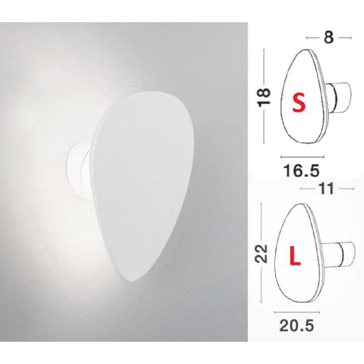 LUCES TRELEW LE42198/9 nowoczesny kinkiet LED biały gipsowy