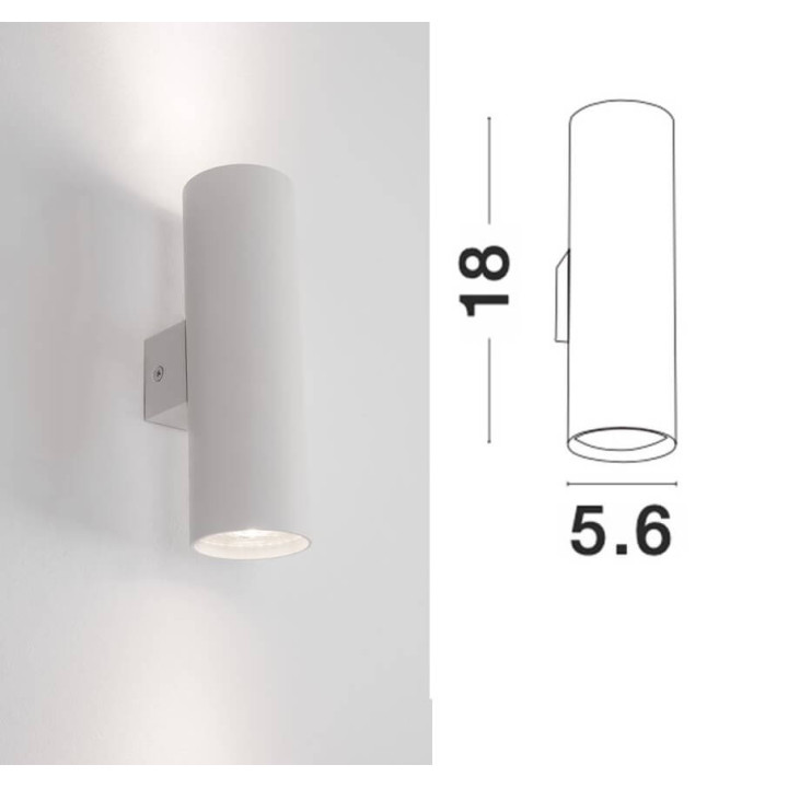 LUCES VALERA LE42205/6 kinkiet g&oacute;ra/d&oacute;ł 2xGU10 biały, czarny