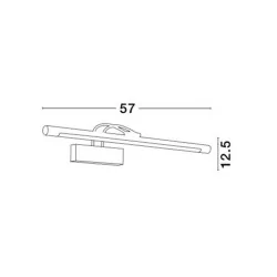 LUCES ZAPALA LE42217 lampa LED nad obrazy 57cm mosiądz