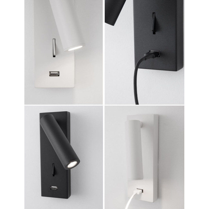 LUCES ZARZAL LE42224/5 LED wall lamp 3W USB white, black